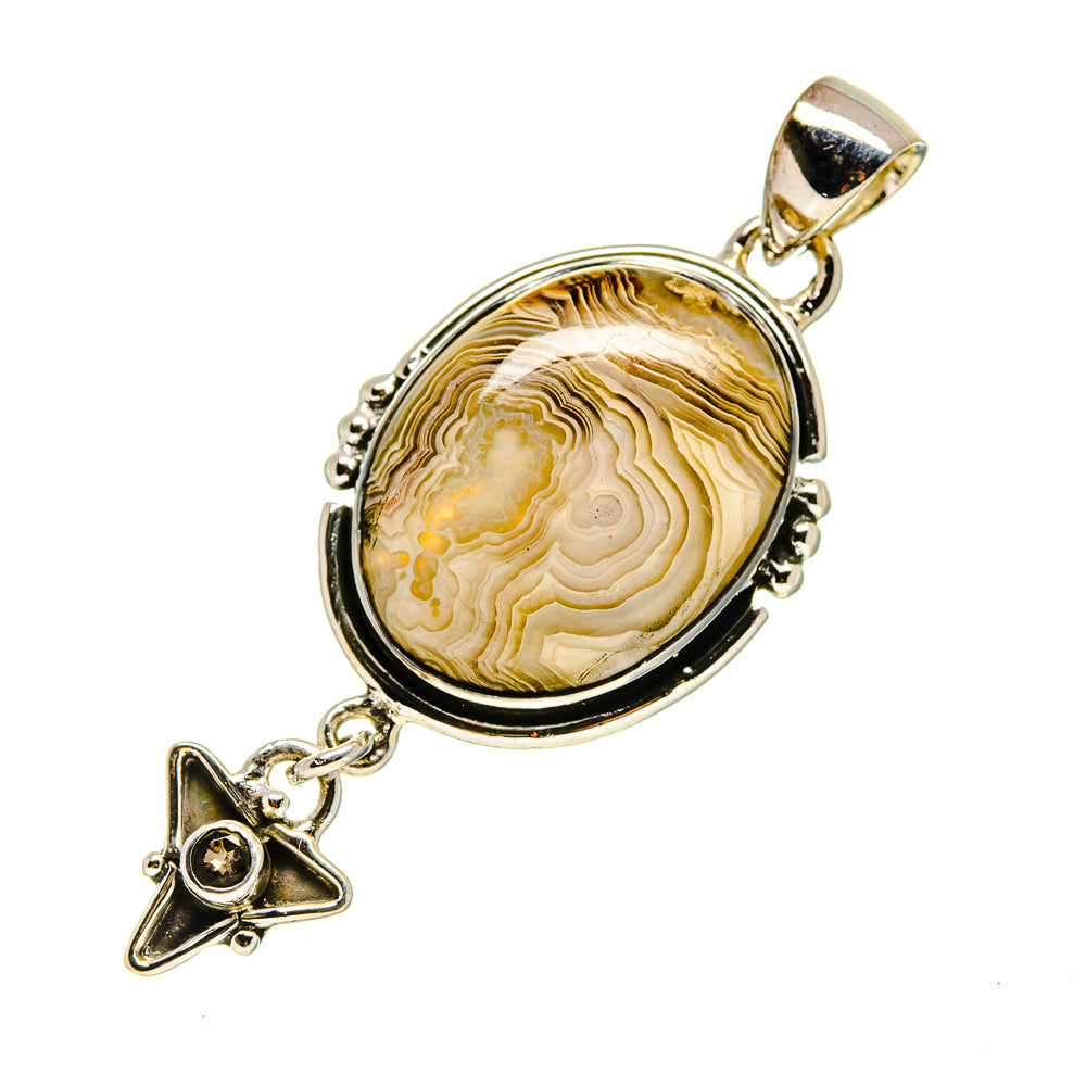 Laguna Lace Agate Pendants handcrafted by Anasilvercos - PD754269
