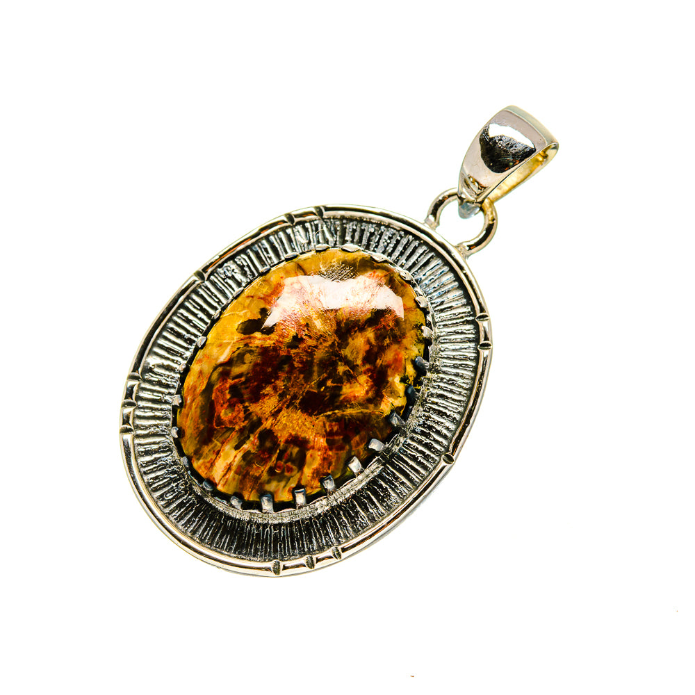 Petrified Wood Pendants handcrafted by Anasilvercos - PD754295