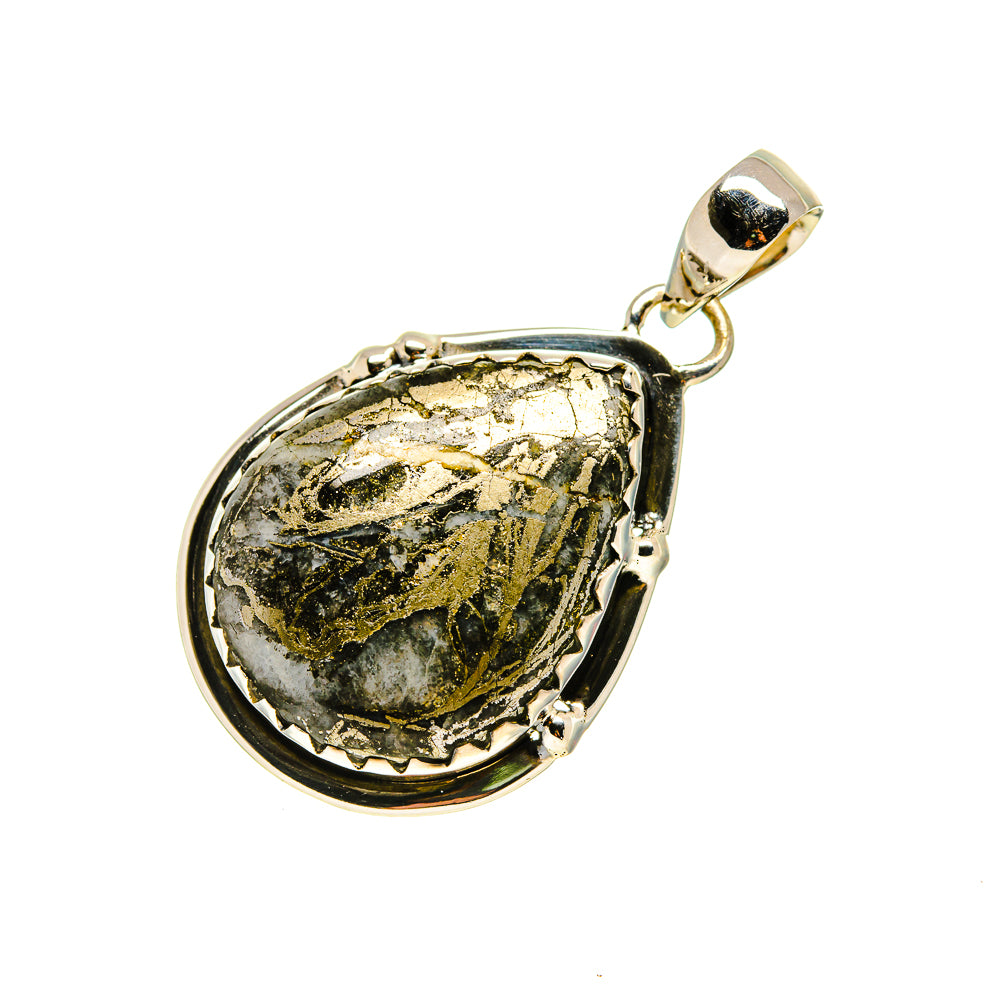 Pyrite Agate Pendants handcrafted by Anasilvercos - PD754299
