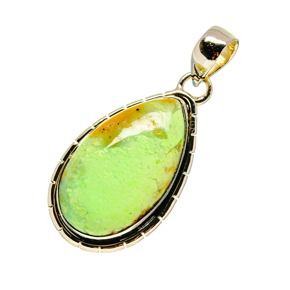Lemon Chrysoprase Pendants handcrafted by Anasilvercos - PD754323