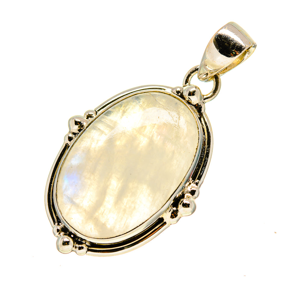 Rainbow Moonstone Pendants handcrafted by Anasilvercos - PD754331