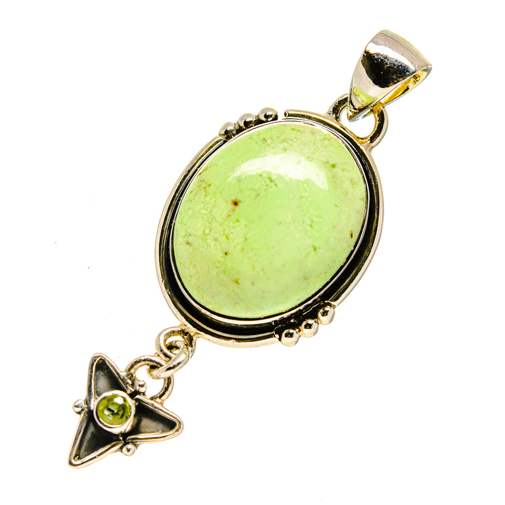 Lemon Chrysoprase Pendants handcrafted by Anasilvercos - PD754366