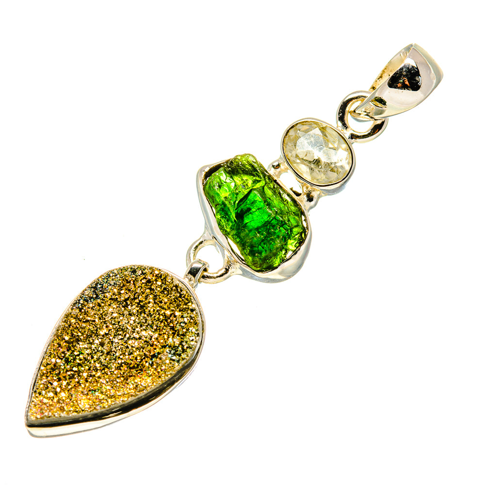 Spectro Pyrite Druzy Pendants handcrafted by Anasilvercos - PD754383