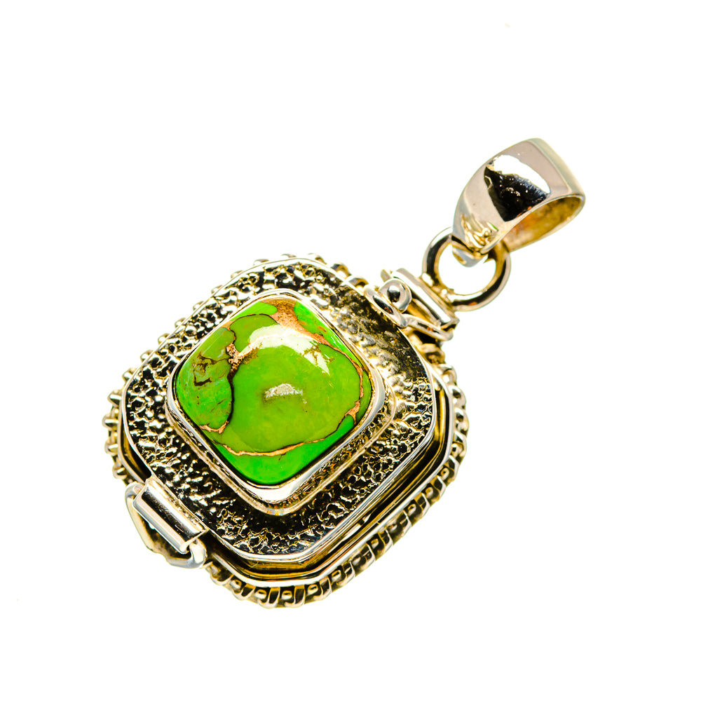 Green Copper Composite Turquoise Pendants handcrafted by Anasilvercos - PD754398