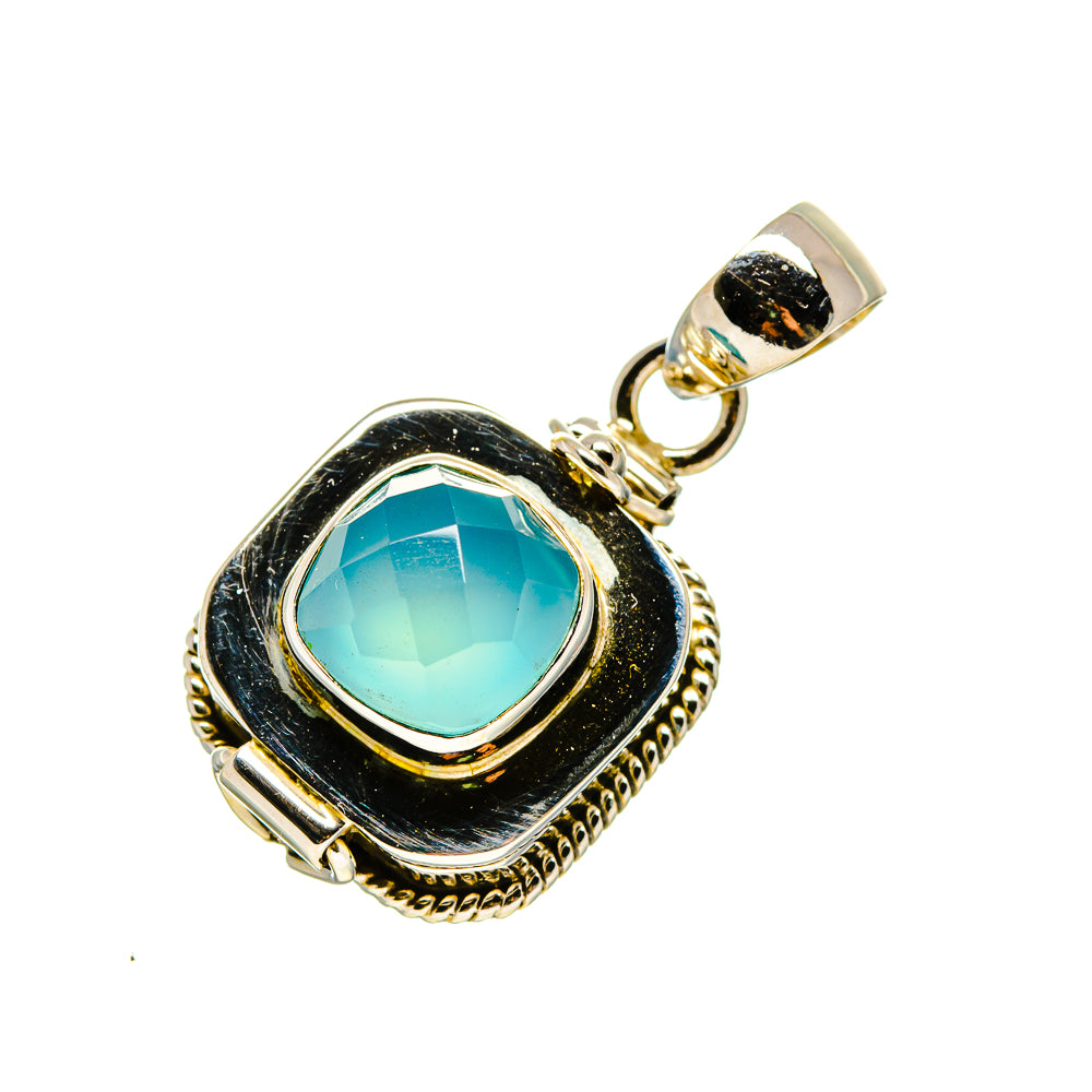 Aqua Chalcedony Pendants handcrafted by Anasilvercos - PD754399