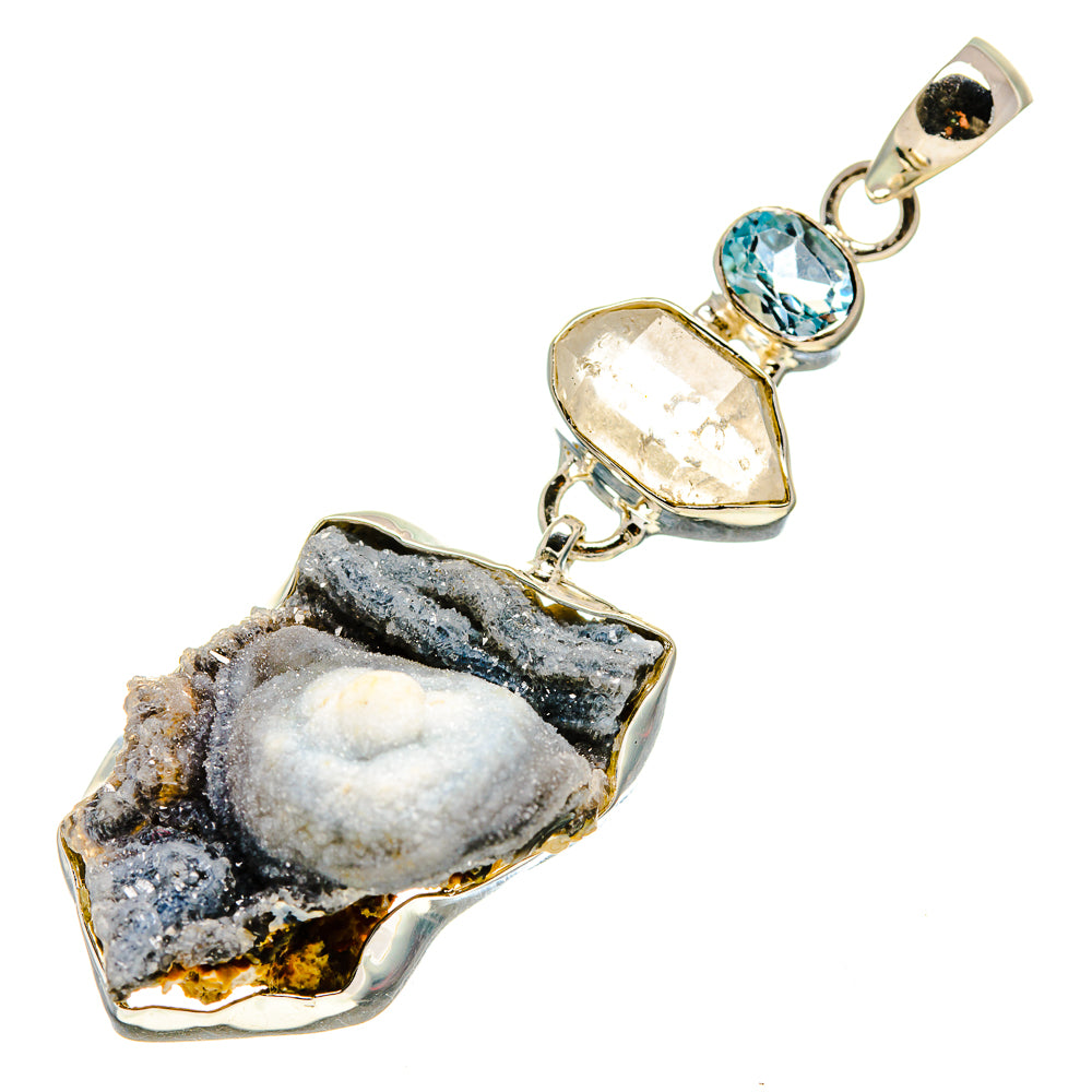 Desert Druzy Pendants handcrafted by Anasilvercos - PD754427