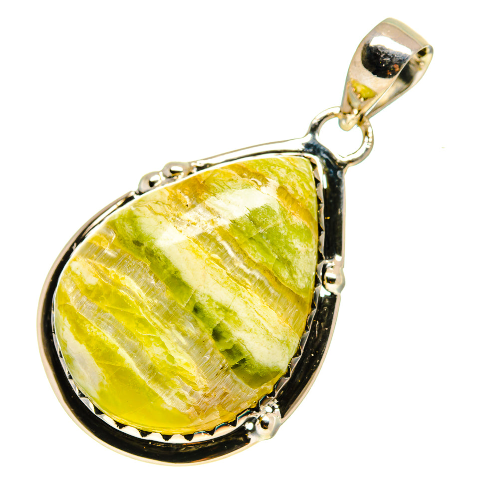 African Green Opal Pendants handcrafted by Anasilvercos - PD754458