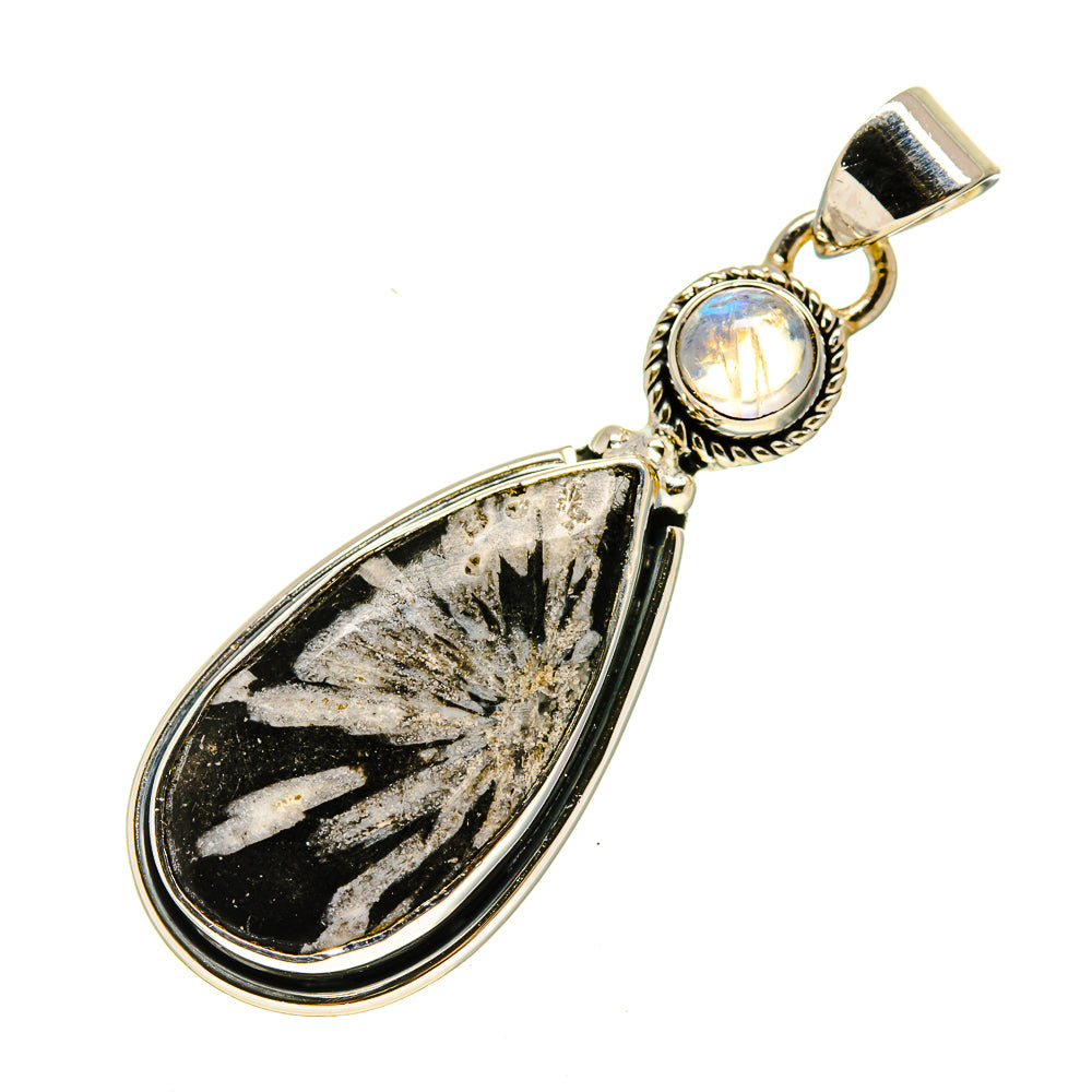 Chrysanthemum Stone Pendants handcrafted by Anasilvercos - PD754489