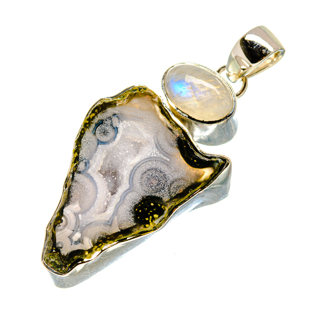 Coconut Geode Slice Pendants handcrafted by Anasilvercos - PD754490