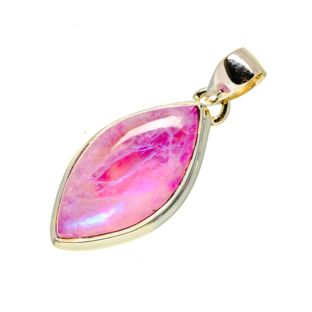 Pink Moonstone Pendants handcrafted by Anasilvercos - PD754498