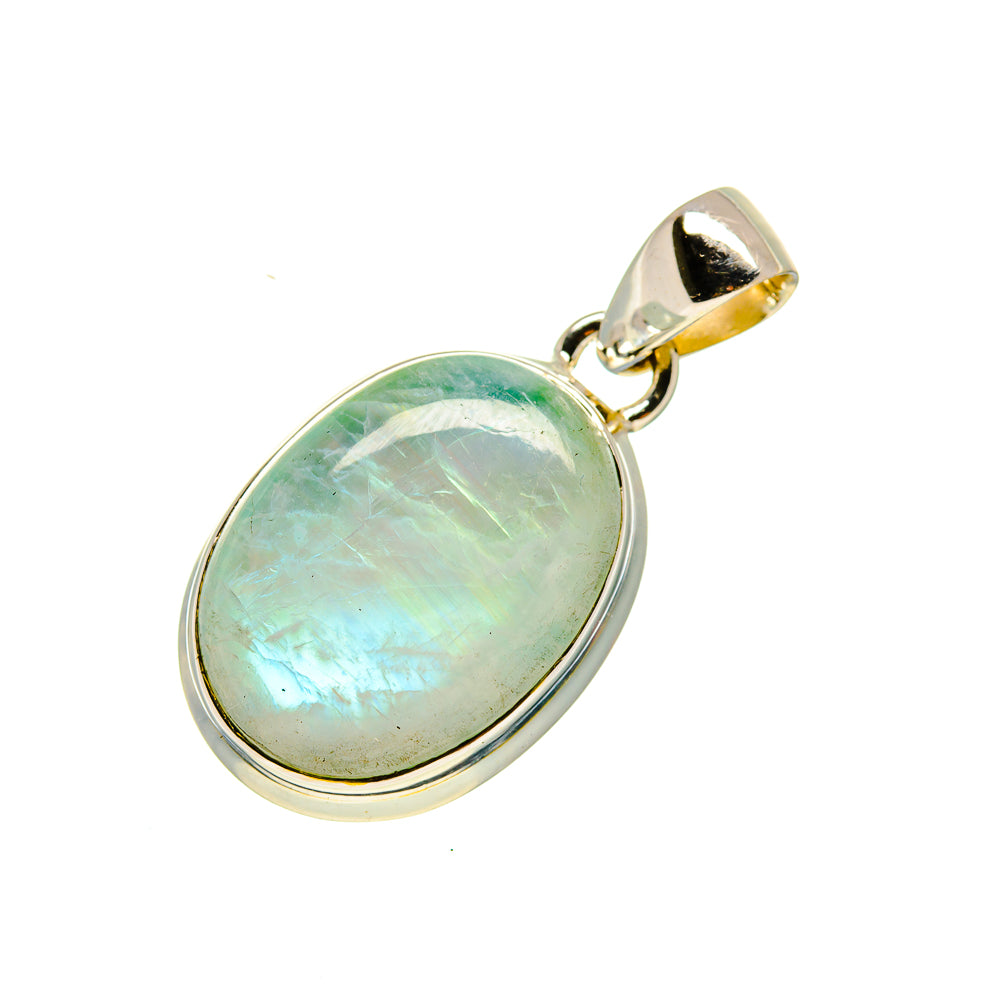 Green Moonstone Pendants handcrafted by Anasilvercos - PD754500
