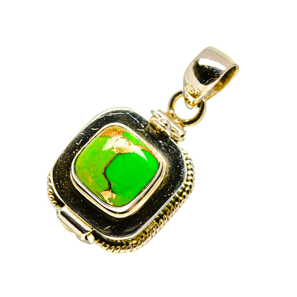 Green Copper Composite Turquoise Pendants handcrafted by Anasilvercos - PD754513