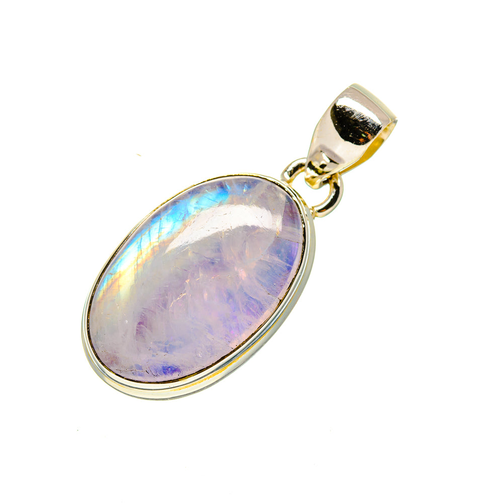 Rainbow Moonstone Pendants handcrafted by Anasilvercos - PD754524