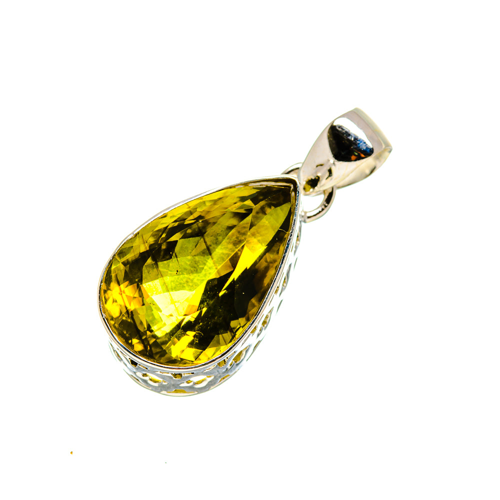 Olive Quartz Pendants handcrafted by Anasilvercos - PD754545