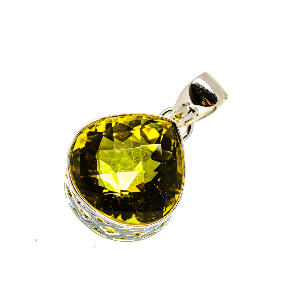 Olive Quartz Pendants handcrafted by Anasilvercos - PD754546