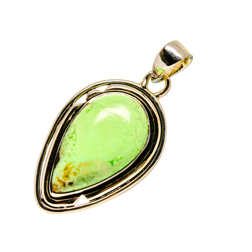 Lemon Chrysoprase Pendants handcrafted by Anasilvercos - PD754553