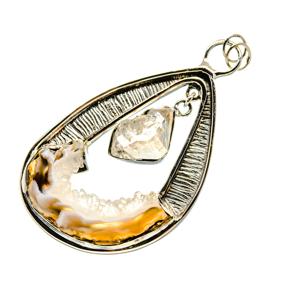 Coconut Geode Slice Pendants handcrafted by Anasilvercos - PD754558