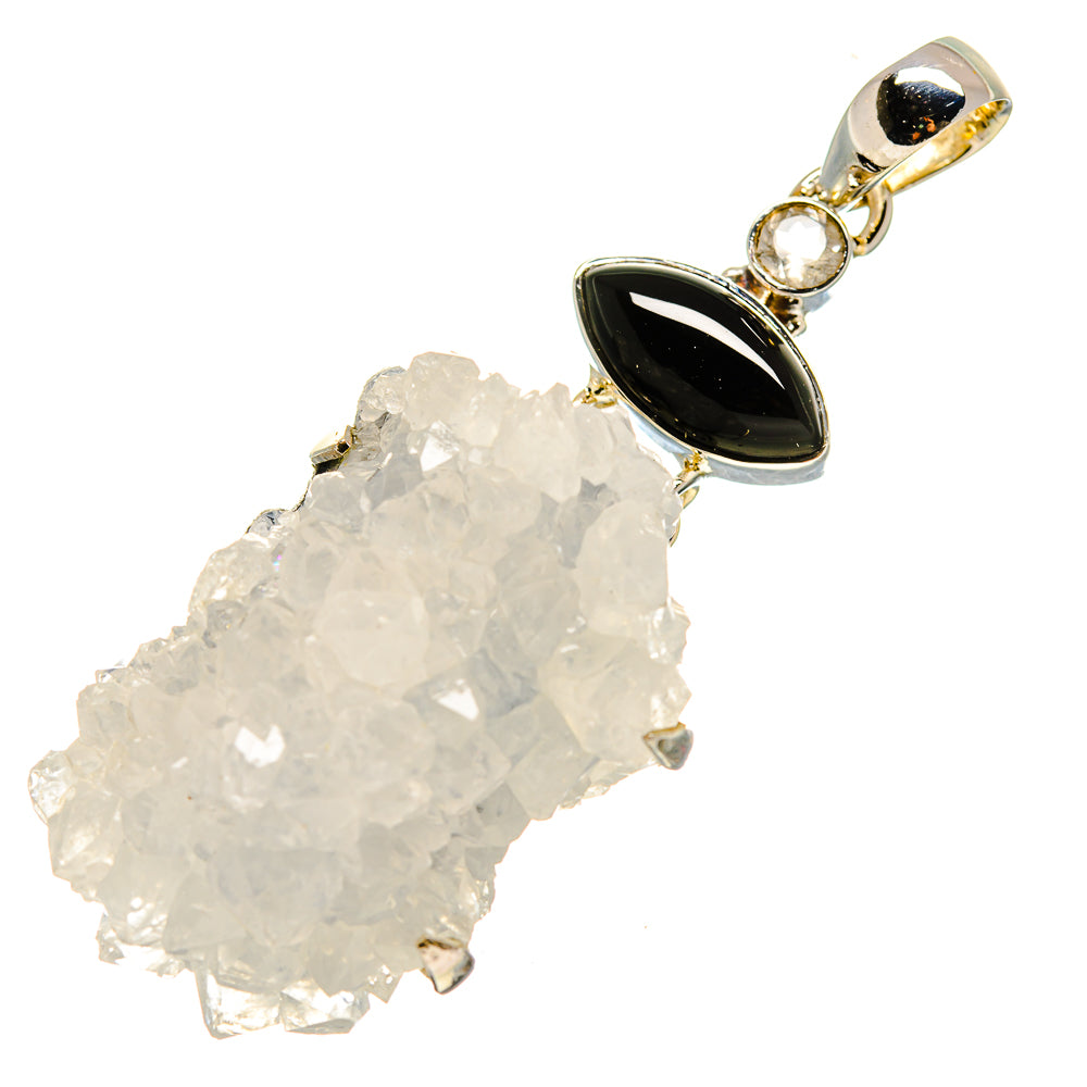Rainbow Moonstone Crystal Pendants handcrafted by Anasilvercos - PD754575