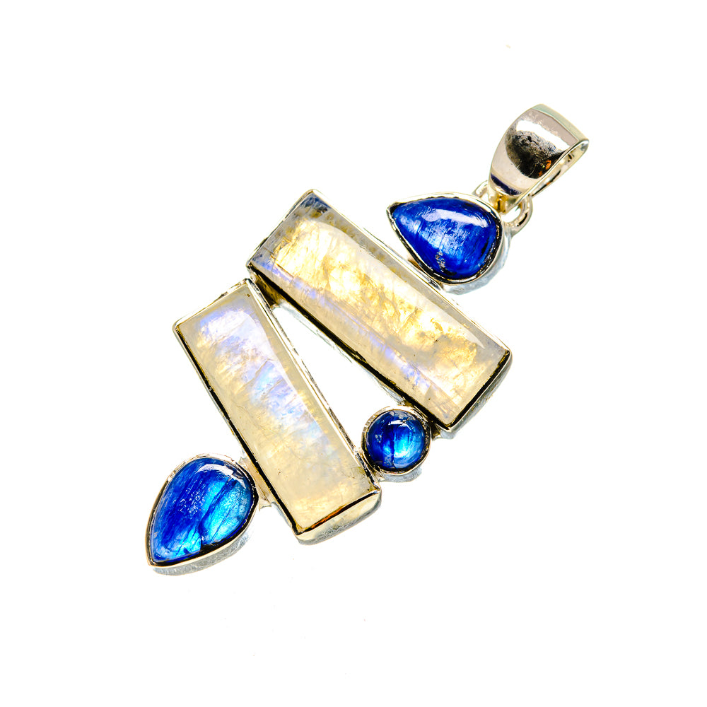 Rainbow Moonstone Pendants handcrafted by Anasilvercos - PD754590