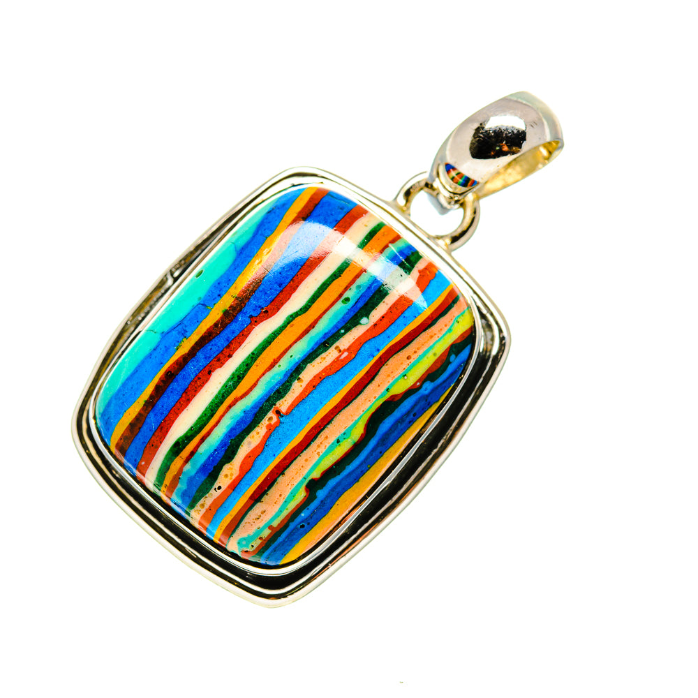 Rainbow Calsilica Pendants handcrafted by Anasilvercos - PD754604