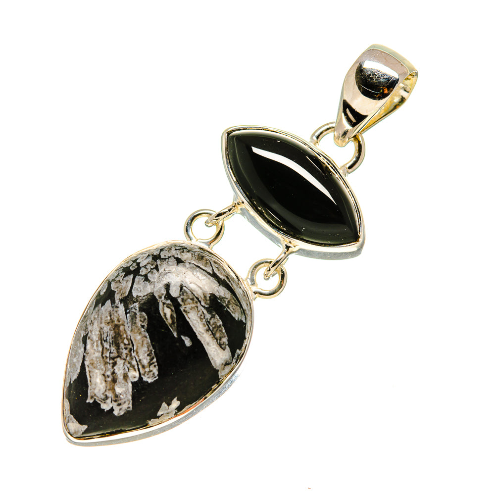 Chrysanthemum Stone Pendants handcrafted by Anasilvercos - PD754621