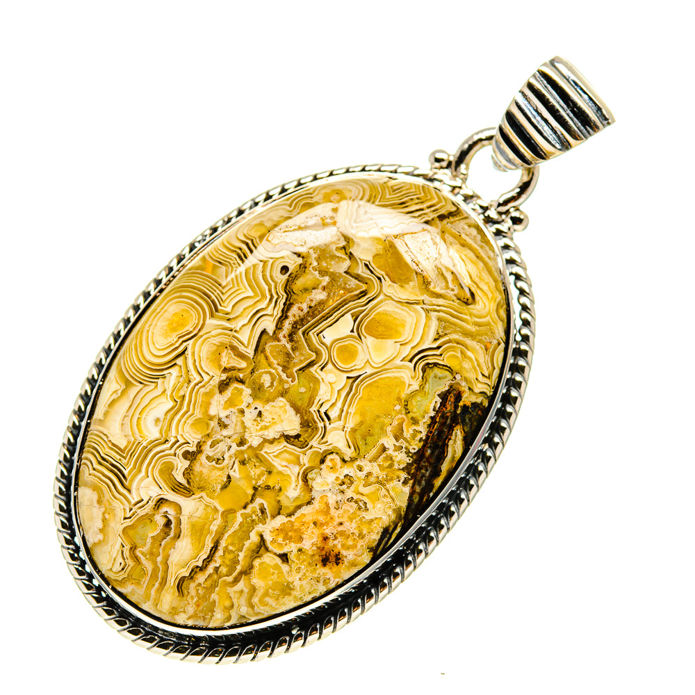 Laguna Lace Agate Pendants handcrafted by Anasilvercos - PD754666