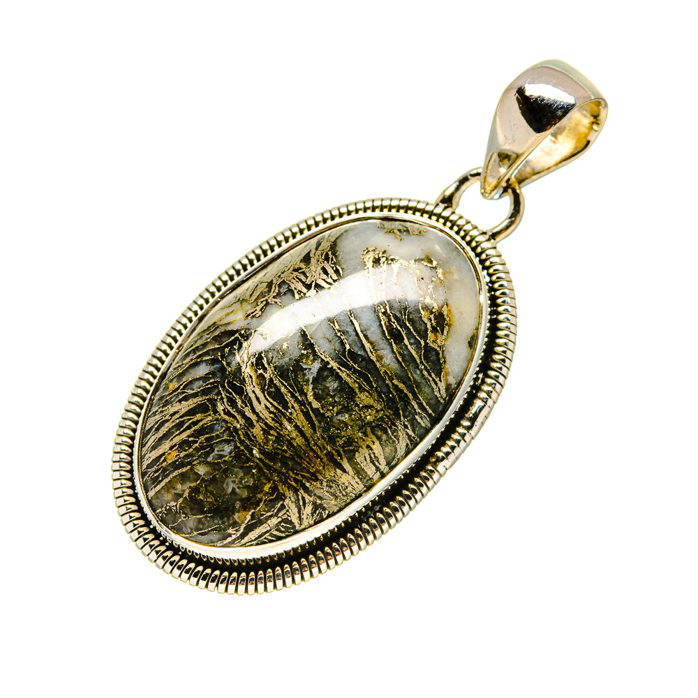 Pyrite Agate Pendants handcrafted by Anasilvercos - PD754726