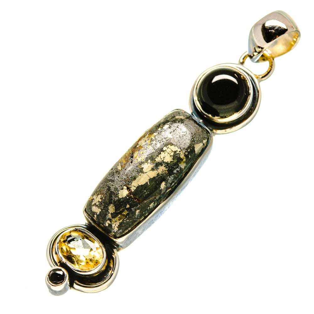 Pyrite Agate Pendants handcrafted by Anasilvercos - PD754772