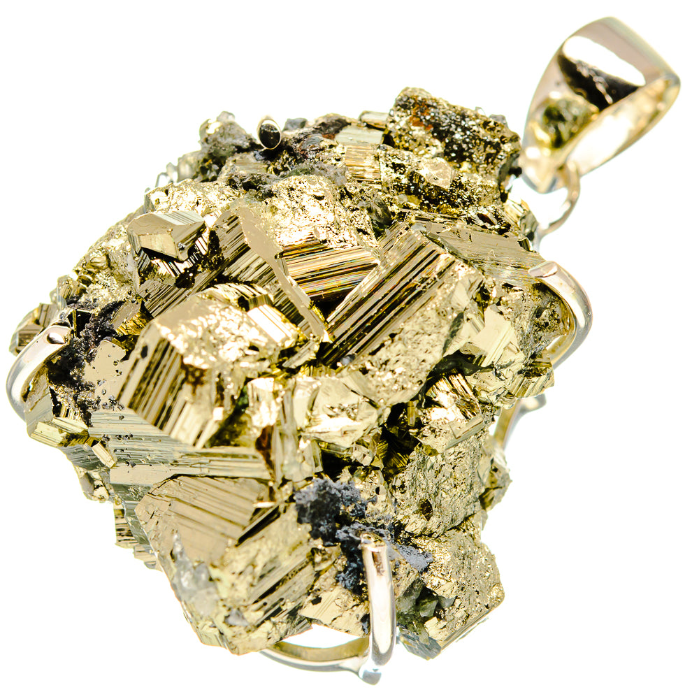 Pyrite Crystal Pendants handcrafted by Anasilvercos - PD754777