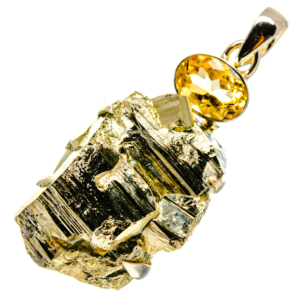 Pyrite Crystal Pendants handcrafted by Anasilvercos - PD754778