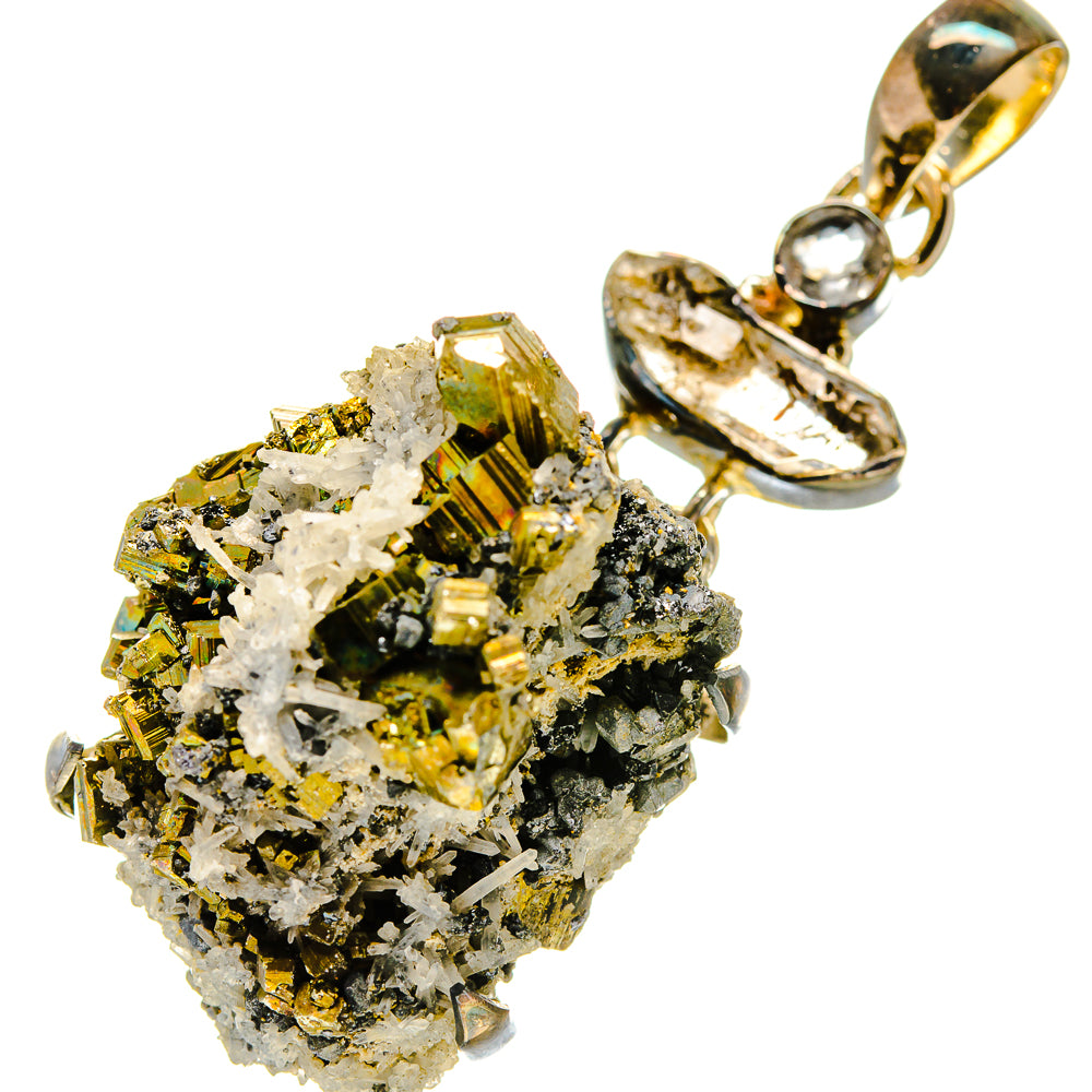 Pyrite Crystal Pendants handcrafted by Anasilvercos - PD754779