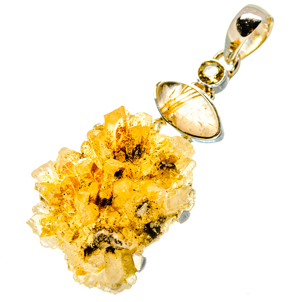 Citrine Crystal Pendants handcrafted by Anasilvercos - PD754792