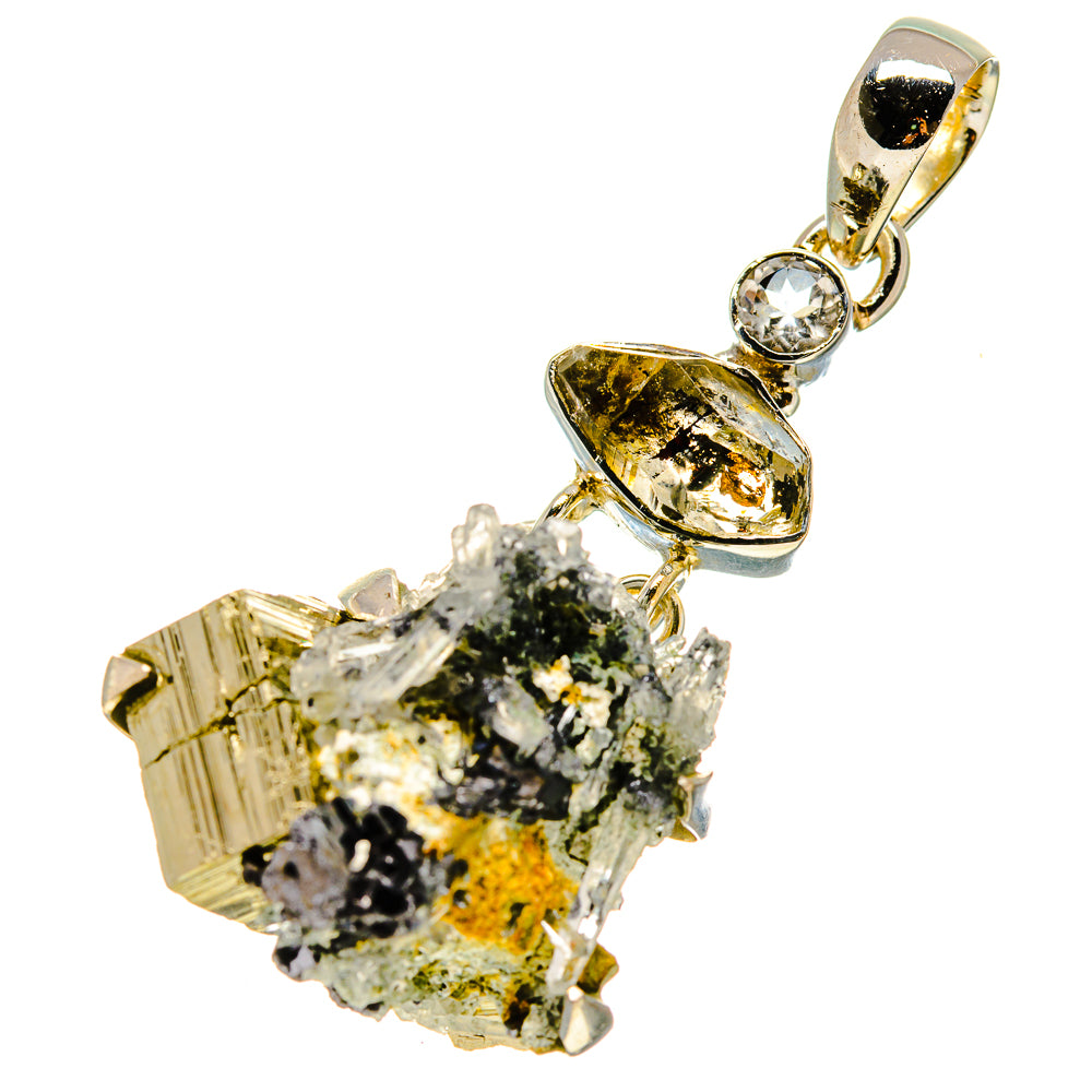 Pyrite Crystal Pendants handcrafted by Anasilvercos - PD754793