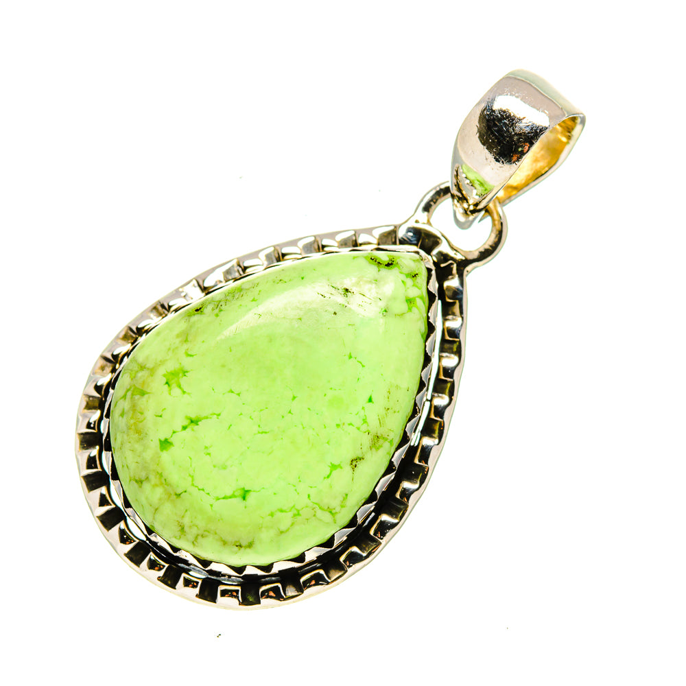 Lemon Chrysoprase Pendants handcrafted by Anasilvercos - PD755025