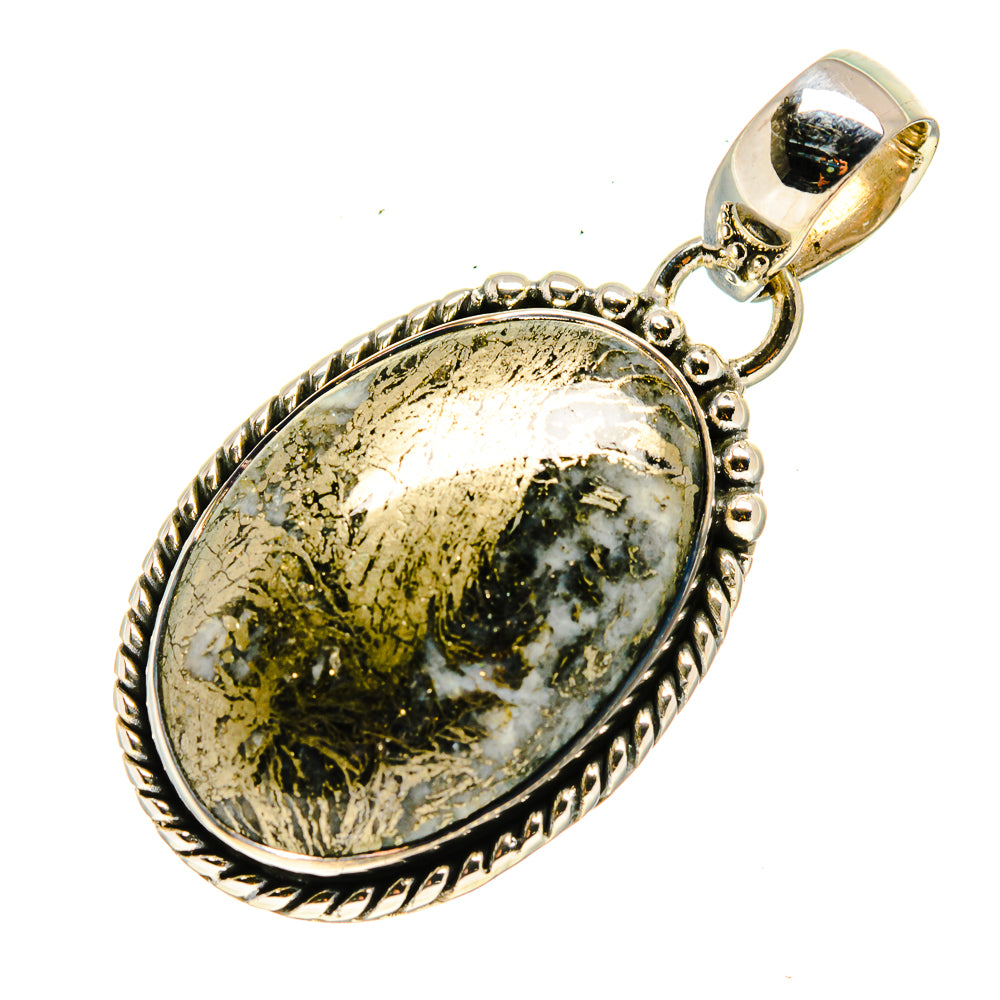Pyrite Agate Pendants handcrafted by Anasilvercos - PD755026