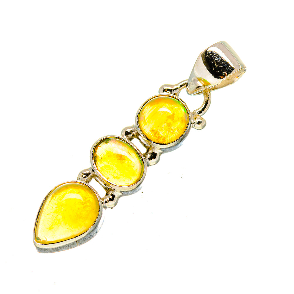 Ethiopian Opal Pendants handcrafted by Anasilvercos - PD755040