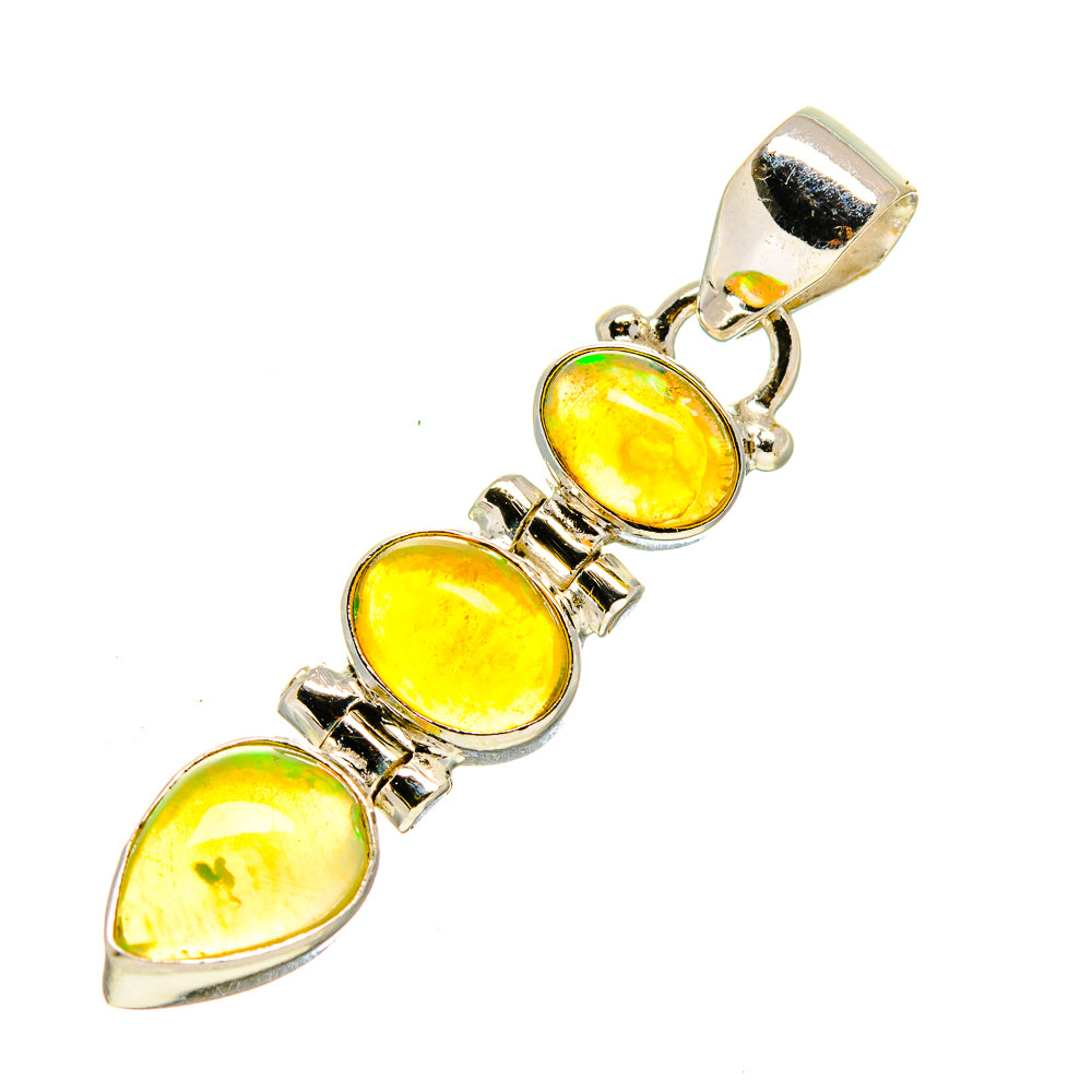Ethiopian Opal Pendants handcrafted by Anasilvercos - PD755041