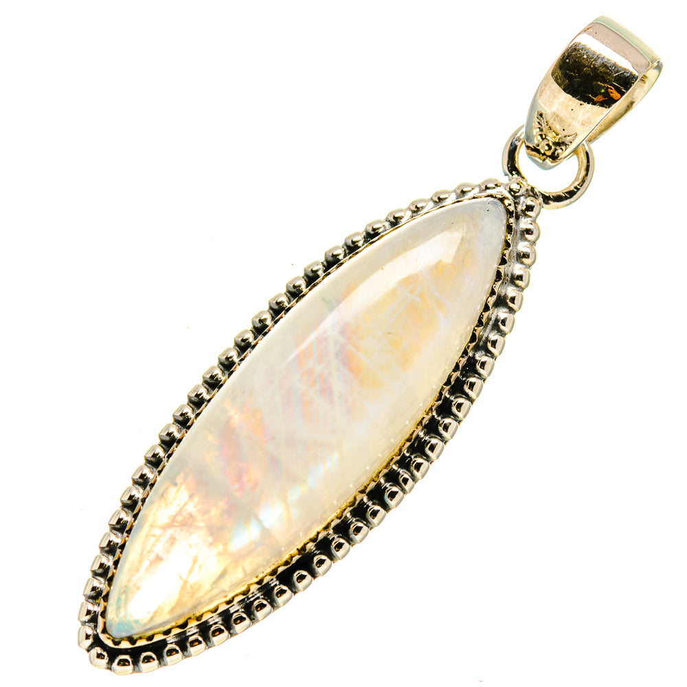 Rainbow Moonstone Pendants handcrafted by Anasilvercos - PD755072