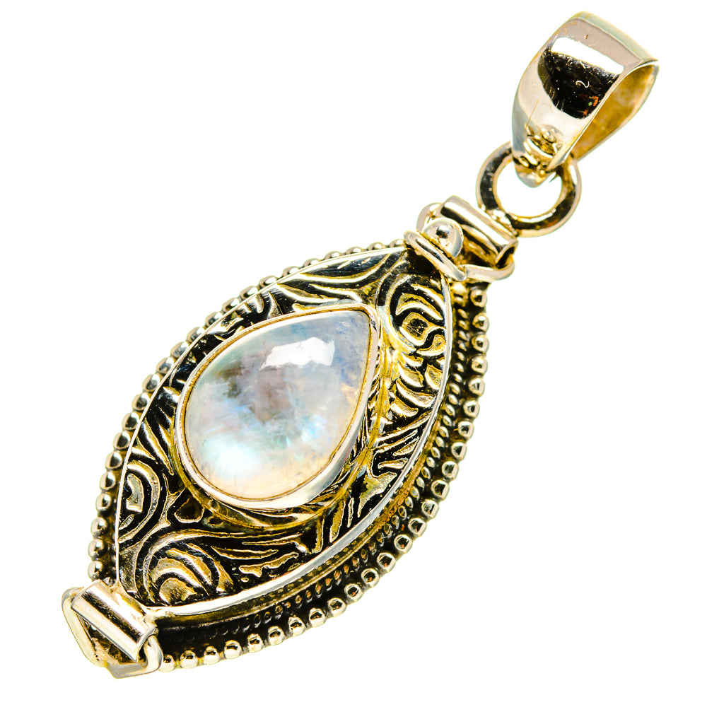 Rainbow Moonstone Pendants handcrafted by Anasilvercos - PD755090