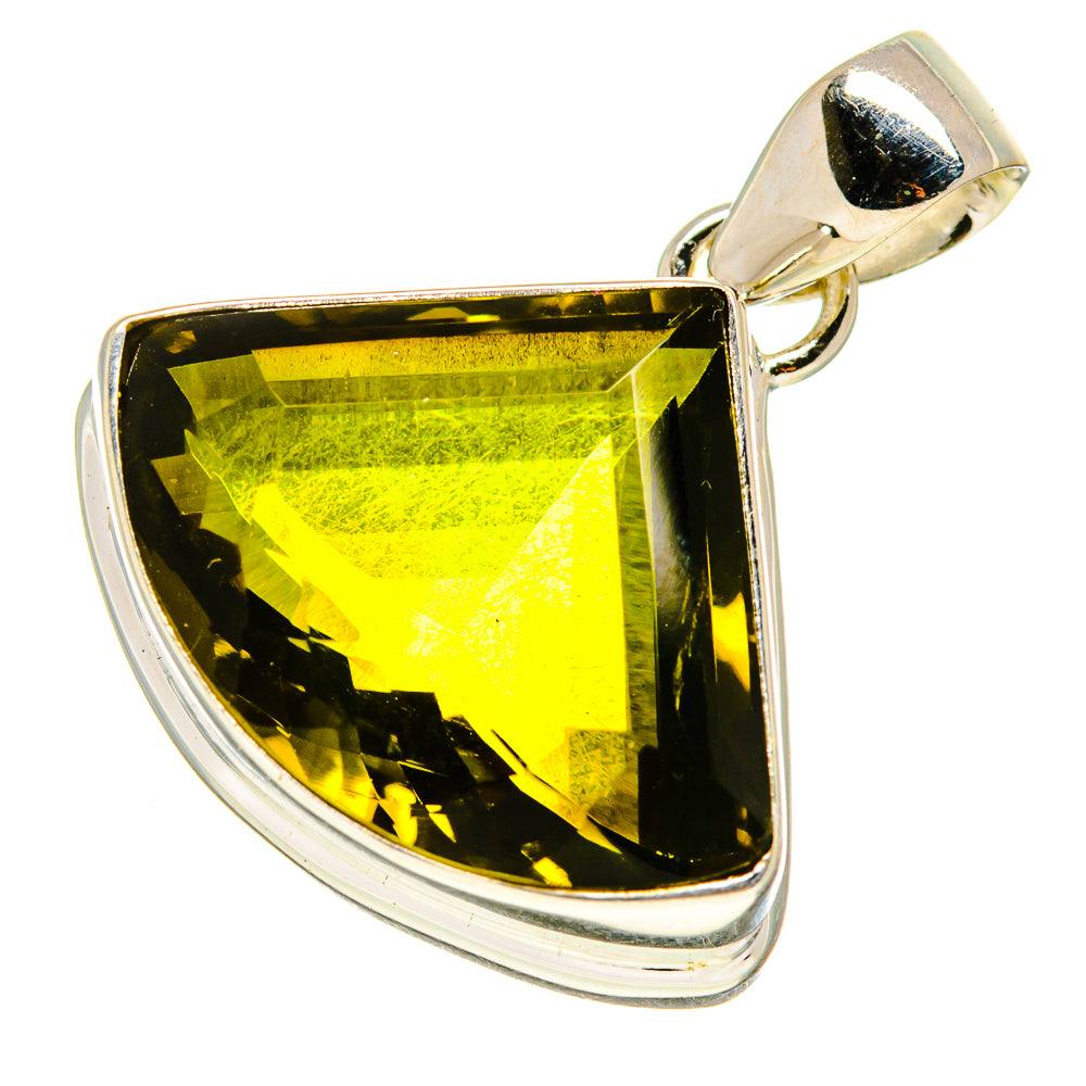 Olive Quartz Pendants handcrafted by Anasilvercos - PD755096