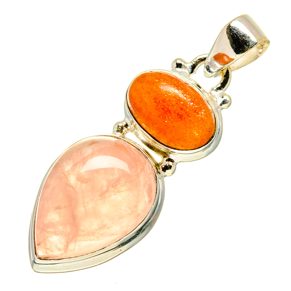 Rose Quartz Pendants handcrafted by Anasilvercos - PD755102