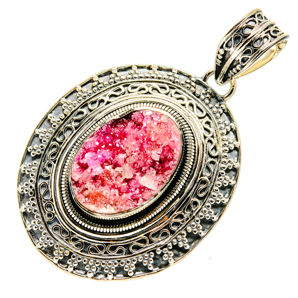 Cobalto Calcite Druzy Pendants handcrafted by Anasilvercos - PD755103