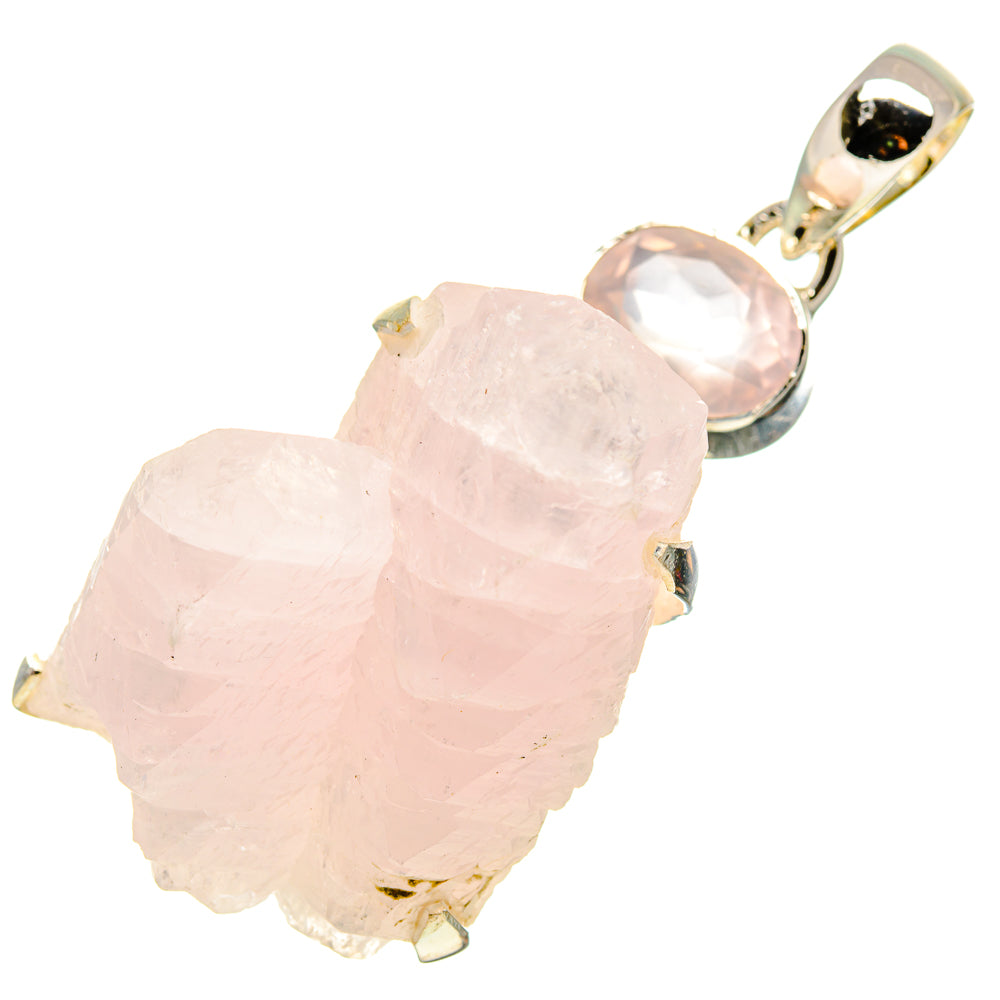 Rose Quartz Pendants handcrafted by Anasilvercos - PD755114