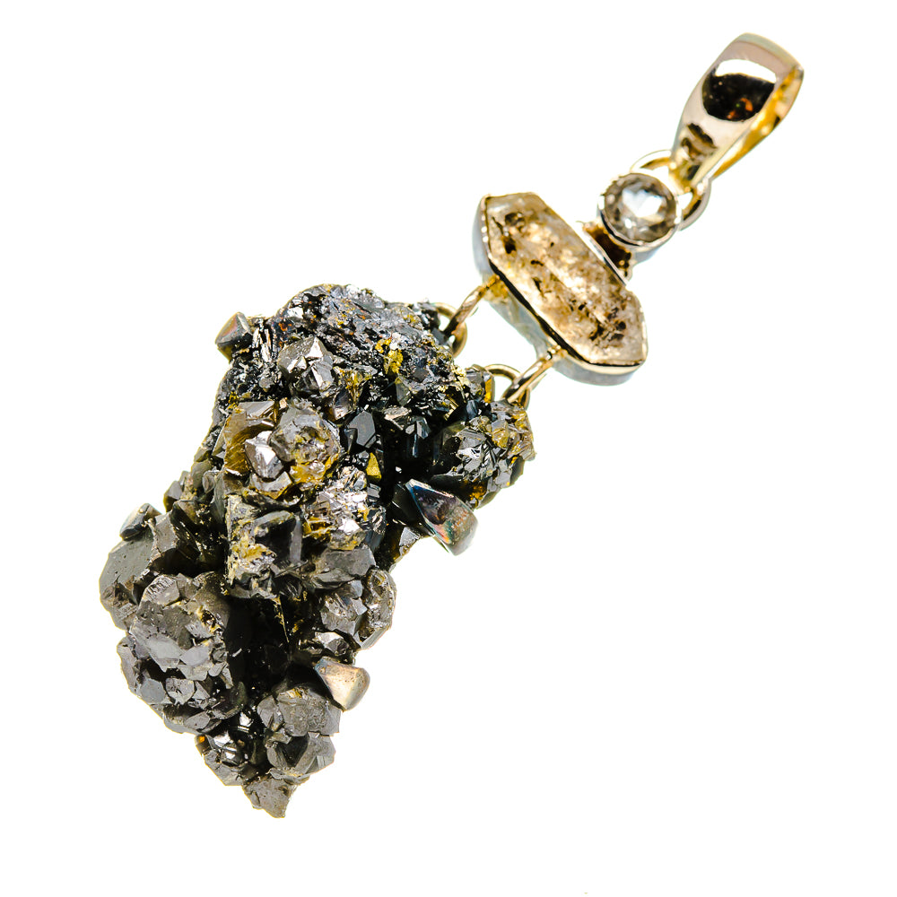 Hematite Crystal Pendants handcrafted by Anasilvercos - PD755119