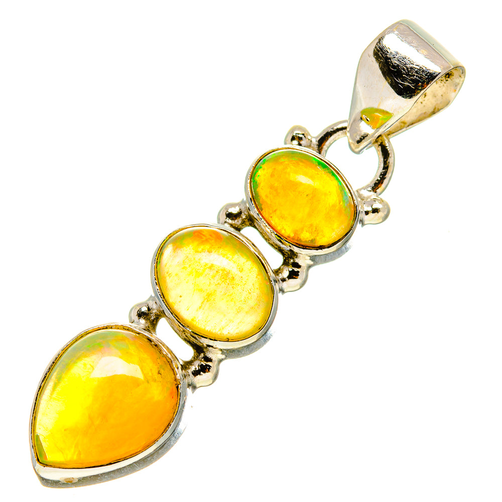 Ethiopian Opal Pendants handcrafted by Anasilvercos - PD755147