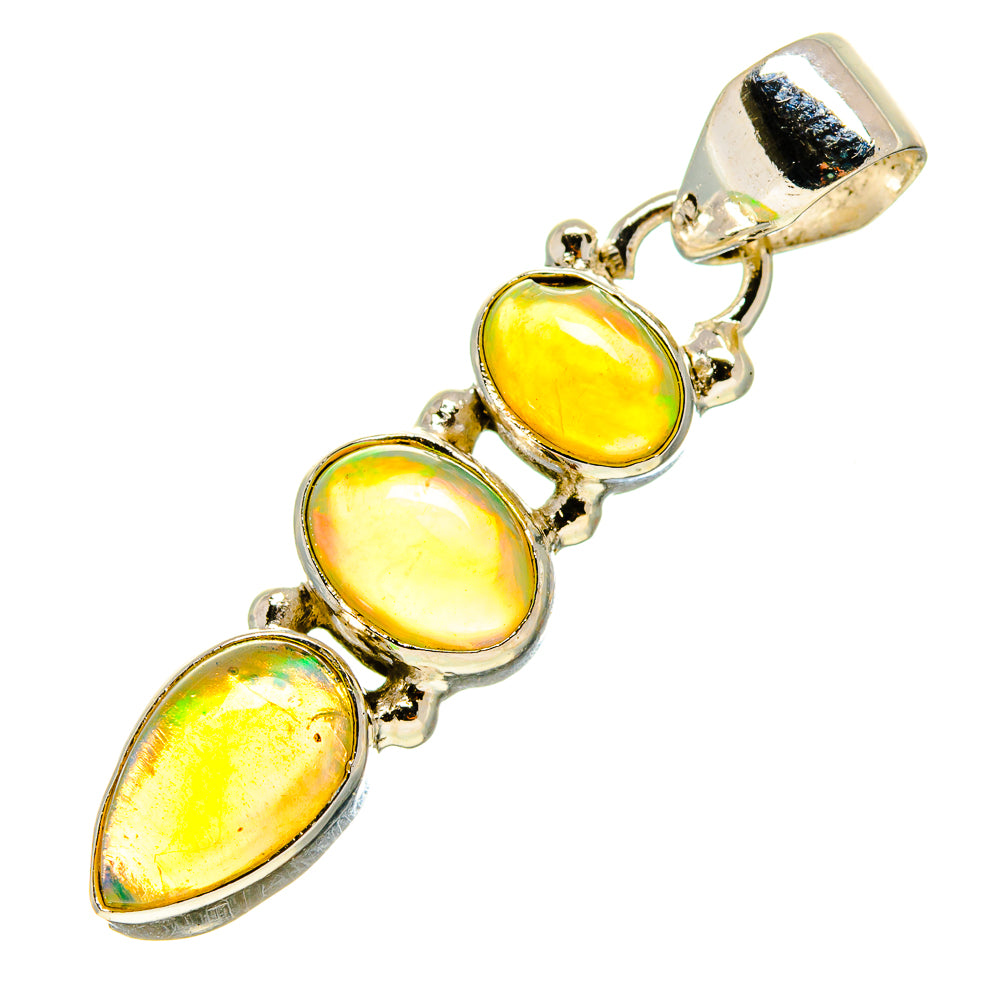 Ethiopian Opal Pendants handcrafted by Anasilvercos - PD755148