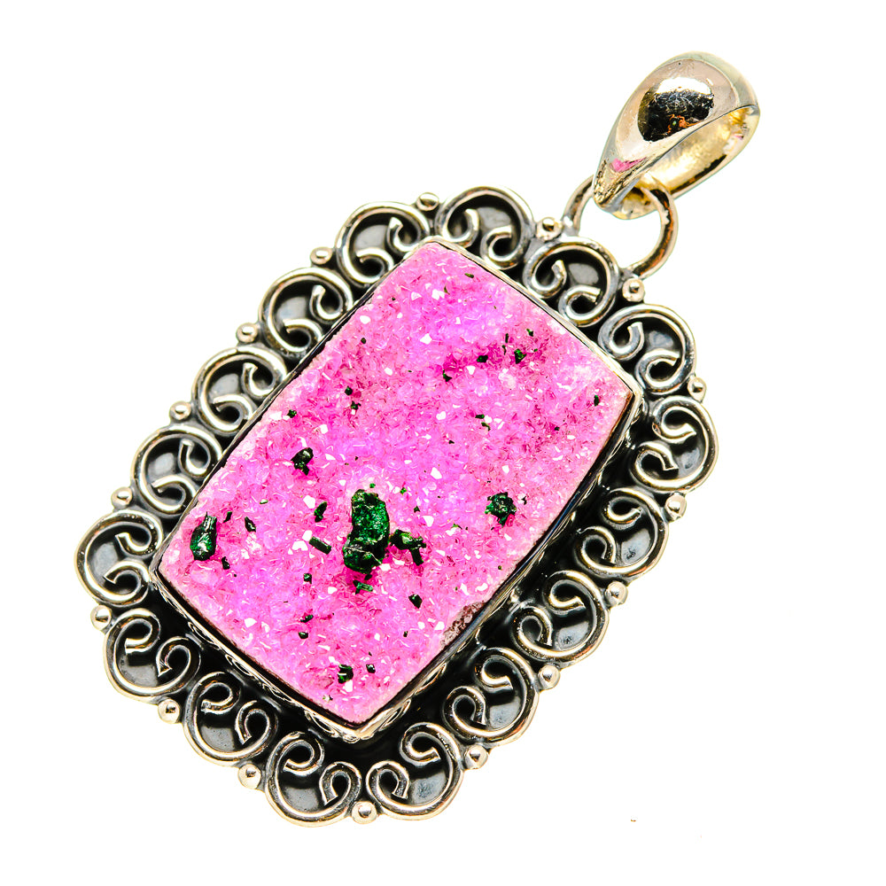 Cobalto Calcite Druzy Pendants handcrafted by Anasilvercos - PD755165