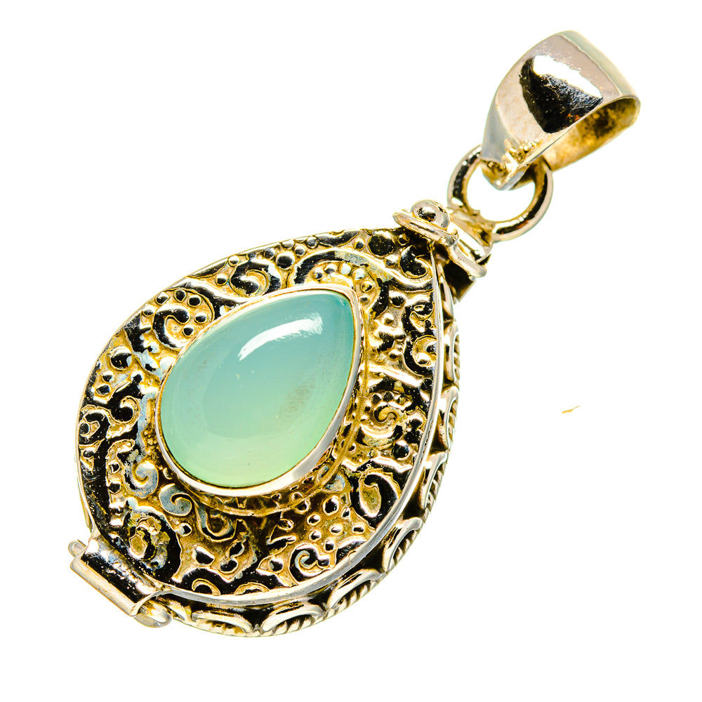 Aqua Chalcedony Pendants handcrafted by Anasilvercos - PD755172