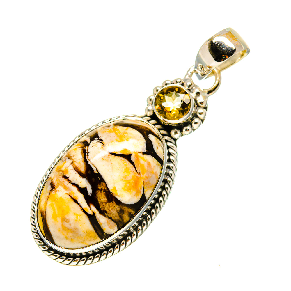 Peanut Wood Jasper Pendants handcrafted by Anasilvercos - PD755177