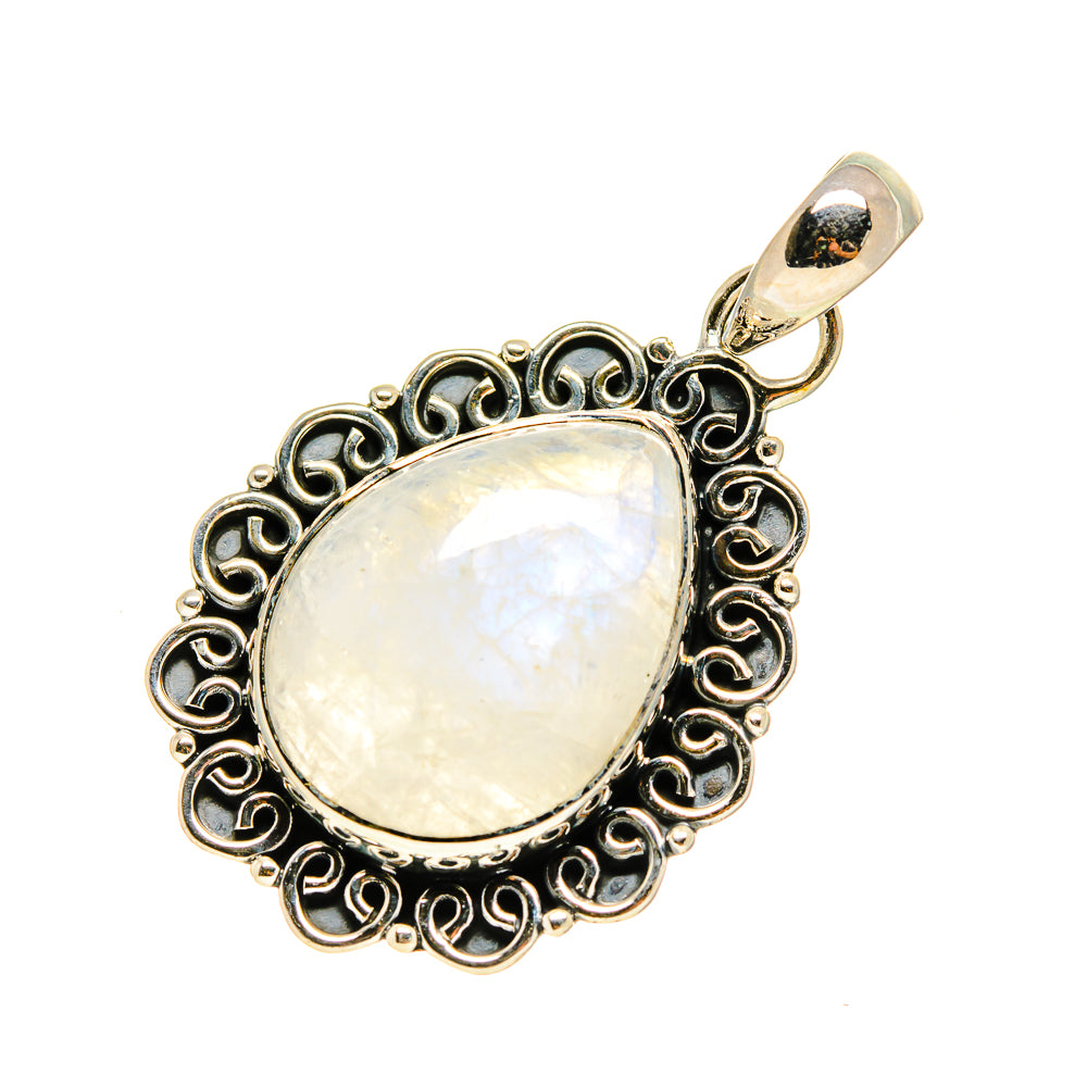 Rainbow Moonstone Pendants handcrafted by Anasilvercos - PD755183